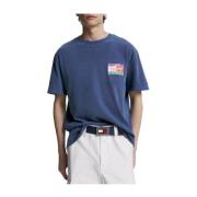 Pop Flag Klassiek T-shirt Tommy Hilfiger , Blue , Heren