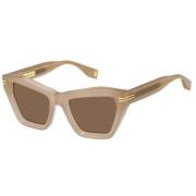 Beige Plastic Zonnebril Solid Dye Marc Jacobs , Beige , Dames