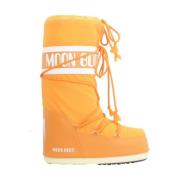 Zwarte Nylon Winterlaarzen Moon Boot , Orange , Dames