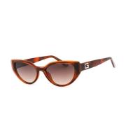 Bruine Plastic Zonnebril met Bruine Wijzerplaat Guess , Brown , Dames