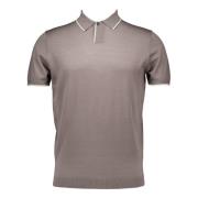 Button SS Polo Grijs Gentiluomo , Gray , Heren