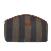 Pre-owned Coated canvas pouches Fendi Vintage , Black , Dames