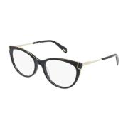 Zwarte Acetaat-Metalen Frames met Wijzerplaat Police , Black , Dames