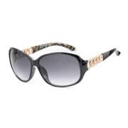 Zwarte Resin Zonnebril met Grijze Lens Guess , Black , Dames