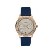 Blauw Nylon Sport Chic Chronograaf Horloge Guess , Yellow , Heren