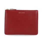 Rode leren Pochette tas Comme des Garçons , Red , Unisex