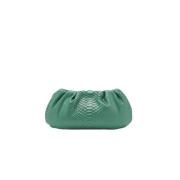 Groene Python Clutch Handtas Biagini , Green , Dames