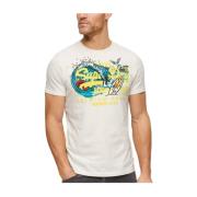 Grafische Surf T-shirt Superdry , White , Heren