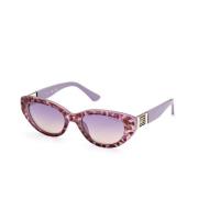 Violet Gespiegelde Zonnebril UV-Filter 3 Guess , Purple , Dames