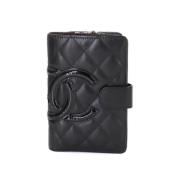 Pre-owned Leather wallets Chanel Vintage , Black , Dames