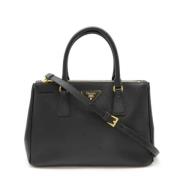 Pre-owned Leather handbags Prada Vintage , Black , Dames