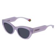 Paarse Resin Zonnebril met Grijze Lens Polaroid , Purple , Dames