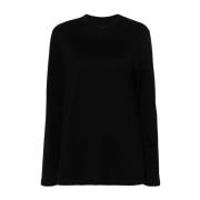 Zwart Katoenen Logo Print T-shirt Jil Sander , Black , Dames