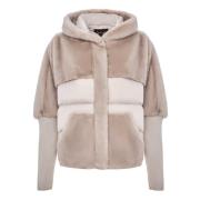 Faux Fur Jas Cesare Gaspari , Beige , Dames