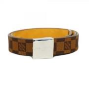 Pre-owned Fabric belts Louis Vuitton Vintage , Brown , Dames