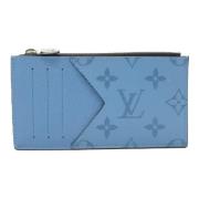 Pre-owned Leather wallets Louis Vuitton Vintage , Blue , Dames