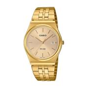 Gouden Stalen Horloge Quartz Analoog Roze Casio , Yellow , Dames