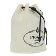 Pre-owned Canvas prada-bags Prada Vintage , White , Dames