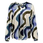 Blauwe Blouses met Stijl 25243-6162 Herzen's Angelegenheit , Multicolo...