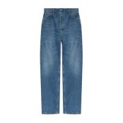 Blauwe Katoenen Jeans Aw23 Gucci , Blue , Dames