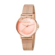 Roze Roestvrijstalen Horloge Esprit , Pink , Dames