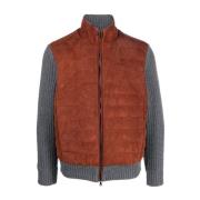 Grijze Cashmere Rits Cardigan Paul & Shark , Brown , Heren