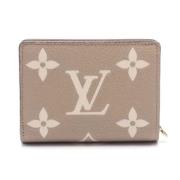 Pre-owned Leather wallets Louis Vuitton Vintage , Beige , Dames