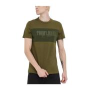 Casual Moderne T-shirt met Kleurblok Ontwerp Tommy Hilfiger , Green , ...