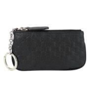 Pre-owned Leather wallets Gucci Vintage , Black , Dames