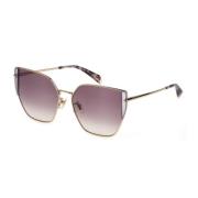 Multicolor Metalen Zonnebril met Violet Glas Police , Gray , Dames