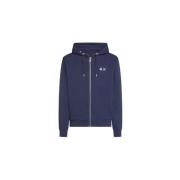 Katoenen Hoodie met Rits Sun68 , Blue , Heren