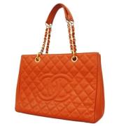 Pre-owned Leather chanel-bags Chanel Vintage , Orange , Dames