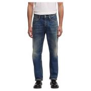 Relaxed Fit Donkere Wassing Jeans Denham , Blue , Heren