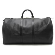 Pre-owned Leather travel-bags Louis Vuitton Vintage , Black , Dames