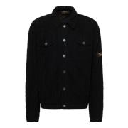 Luxe Gebreide Blouson met Gouden Print Carlo Colucci , Black , Heren