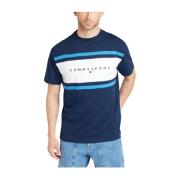 Colorblock T-shirt Urban Stijl Tommy Hilfiger , Blue , Heren