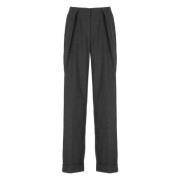 Grijze Wollen Broek met Zakken Antonelli Firenze , Gray , Dames