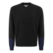 Sweater met Contrasterend Detail Comme des Garçons , Black , Heren