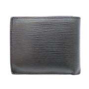 Pre-owned Leather wallets Louis Vuitton Vintage , Black , Dames