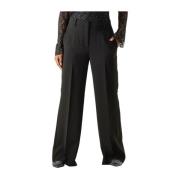 Alain Straight Pants Damesbroek Dante 6 , Black , Dames