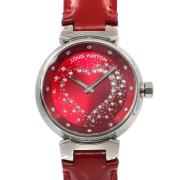 Pre-owned Leather watches Louis Vuitton Vintage , Red , Dames