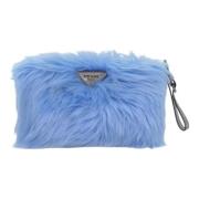 Pre-owned Leather clutches Prada Vintage , Blue , Dames