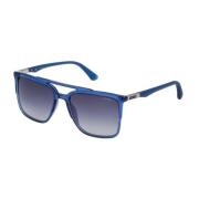 Blauwe Acetaat Zonnebril met UV-filter Police , Blue , Heren