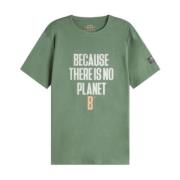 Minimalistische Biologische Katoenen T-shirt Ecoalf , Green , Heren