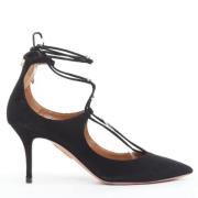 Pre-owned Suede heels Aquazzura Pre-owned , Black , Dames