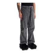 Ripstop Cargo Broek met Klepzakken Sacai , Gray , Dames