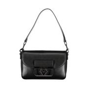 Zwarte schoudertas met contrastdetails Love Moschino , Black , Dames