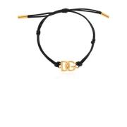 Armband met logo Dolce & Gabbana , Black , Dames