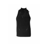 Mouwloze Top in Katoenmix Ermanno Scervino , Black , Dames