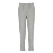 Grijze Wol Elastische Taille Broek Antonelli Firenze , Gray , Dames